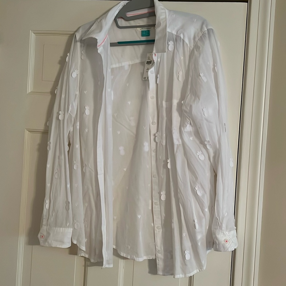Maeve pineapple button down